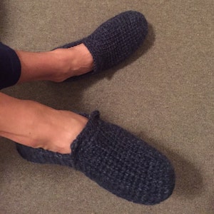 Felt Soles Crochet Slippers House Slippers Men Loafers - Etsy