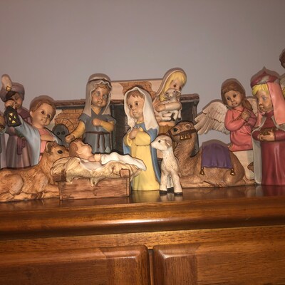 Small Riverview 15-piece Ceramic Bisque Nativity - Etsy