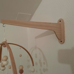 Support Mural Equerre Pour Mobile Bebe En Bois Massif Etsy