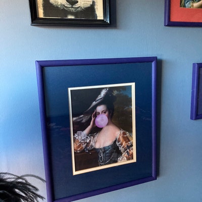 Bubblegum Lady Print, Altered Art, Graffiti Art, Urban Art, Vintage ...