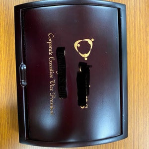 Laser Engraved Three Piece Pen & Pencil Gift Set With Hinged Cherrywood Box - Custom Personalized Pen and Pencil Set