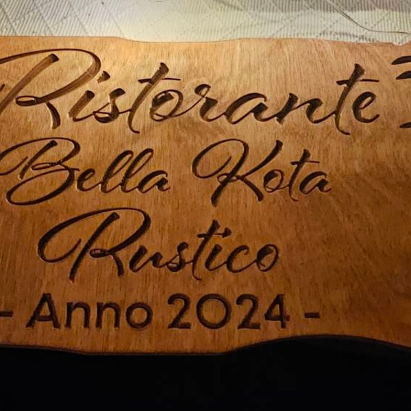 Wooden Family Name Sign
