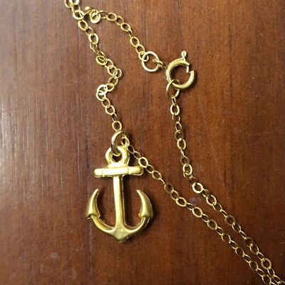 Silver Anchor Necklace Sterling Silver Chain - Etsy