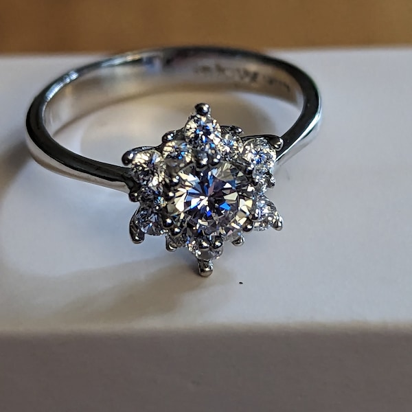 Star Diamond Ring • Engagement Ring • Floral Ring • Sunburst Ring ...