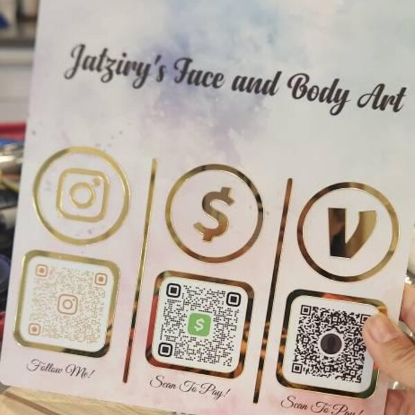 Custom Star-shaped Social Media QR Code Sign for Businesses | Acrylic ...