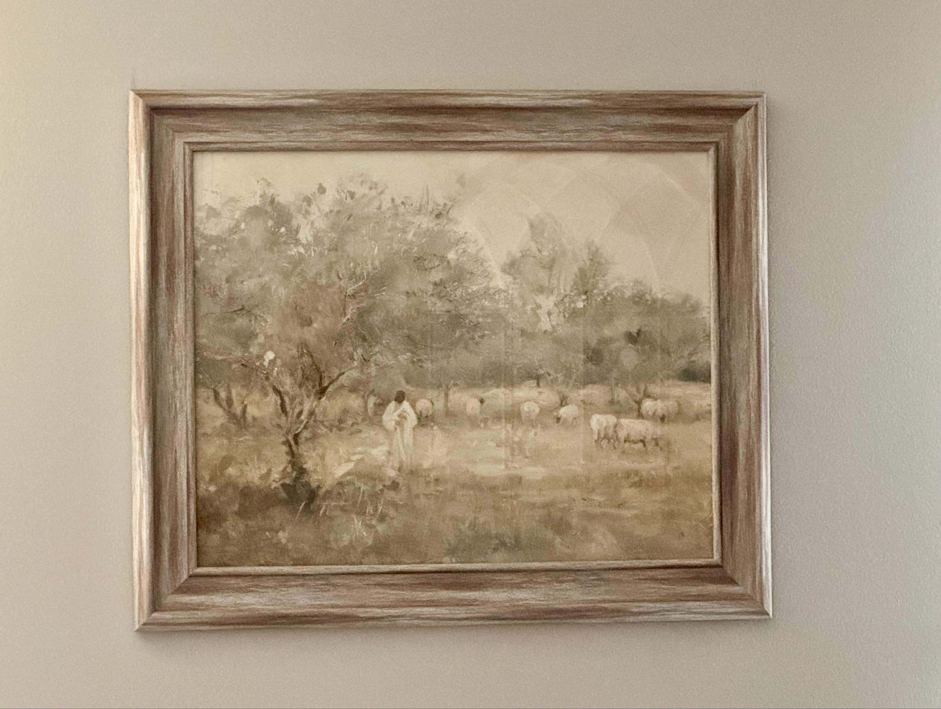 Modern Christian Wall Art, The Lord is my Shepherd Art Print, Jesus Leaves the 99, Religious Art, Jesus Art, Christ and Sheep, Oil Painting