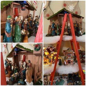 Christmas Nativity Set With Stable and Light 11 Pieces - Etsy Christmas Nativity Set With Stable and Light 11 Pieces - Etsy