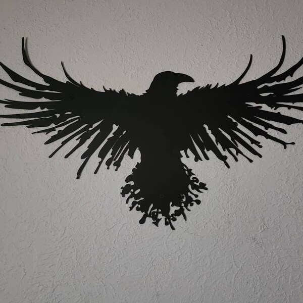 Raven Metal Viking Wall Art, Odin’s Ravens, Norse Raven Mythology Art ...