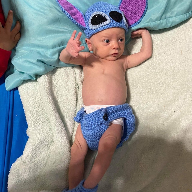 Baby stitch costume disfraz tierno  Baby picture outfits, Disney baby  clothes, Cute baby photos