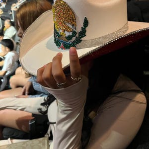VIVA Mexico-mexican Flag Rhinestone Cowgirl Hat, Country  display picture 1