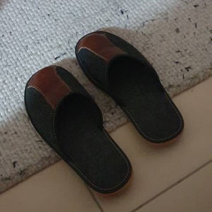 mens slippers open heel