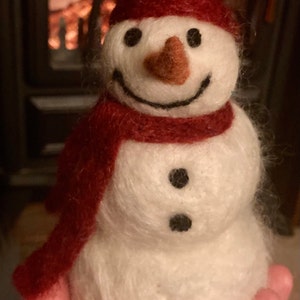 Snowman DIY Kit Needle Felting Kit Snowman Kit Christmas Kit Make Your ...