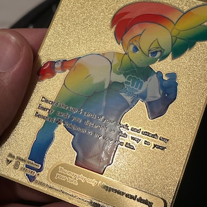 Bea Rainbow Gold Metal Pokemon Card - Etsy
