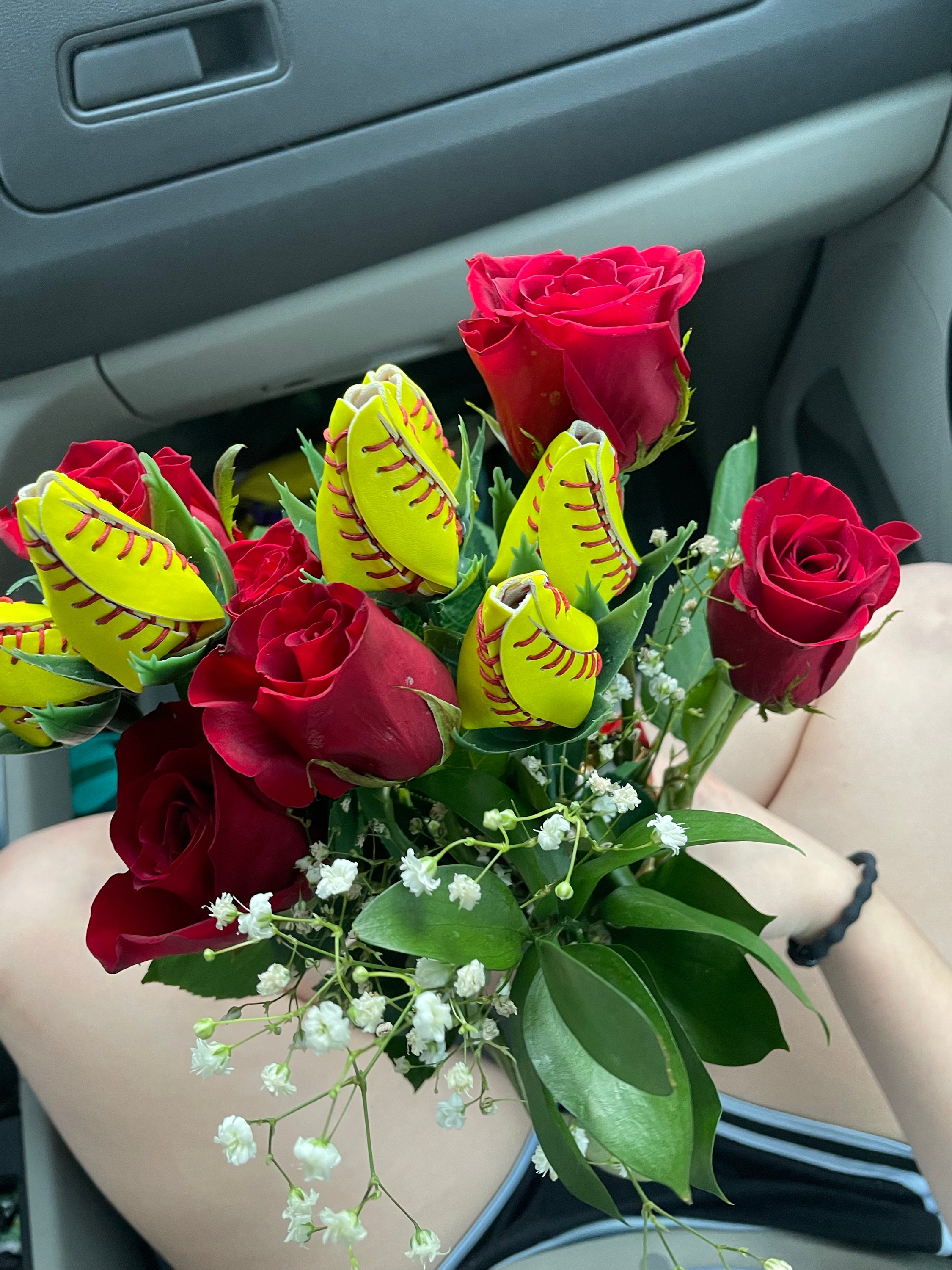 Softball Roses Select Qty Softball Gift Back to School