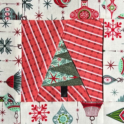 Geometric Christmas Tree Foundation Paper Piecing FPP Pattern PDF ...