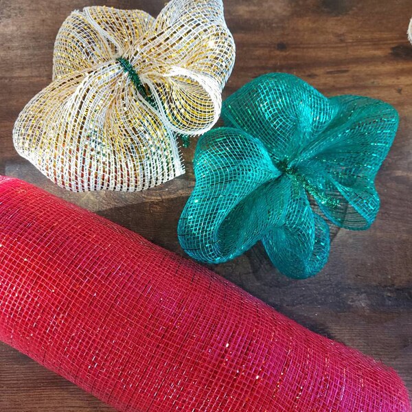 10 Inch X 10 Yards Metallic Deco Poly Mesh Ribbon-u PICK - Etsy