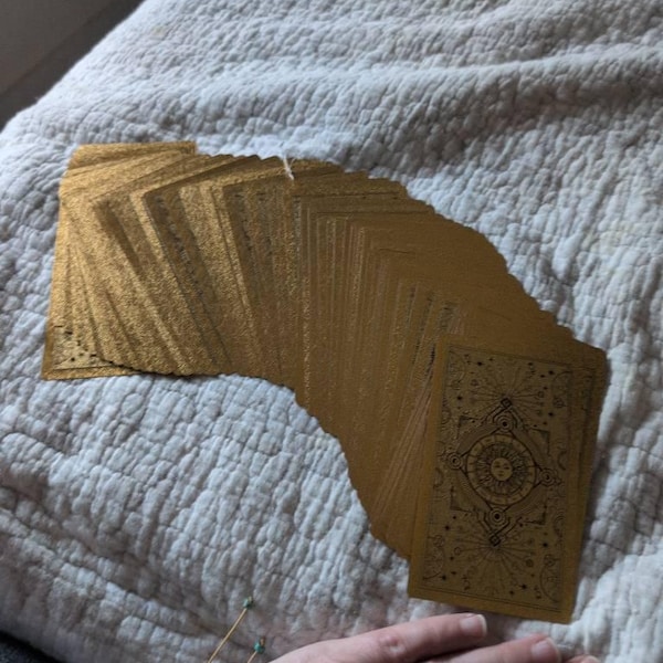 Gilded Rider Waite Gold Foil Rider Waite Tarot Deck With Booklet and Classic Original ...