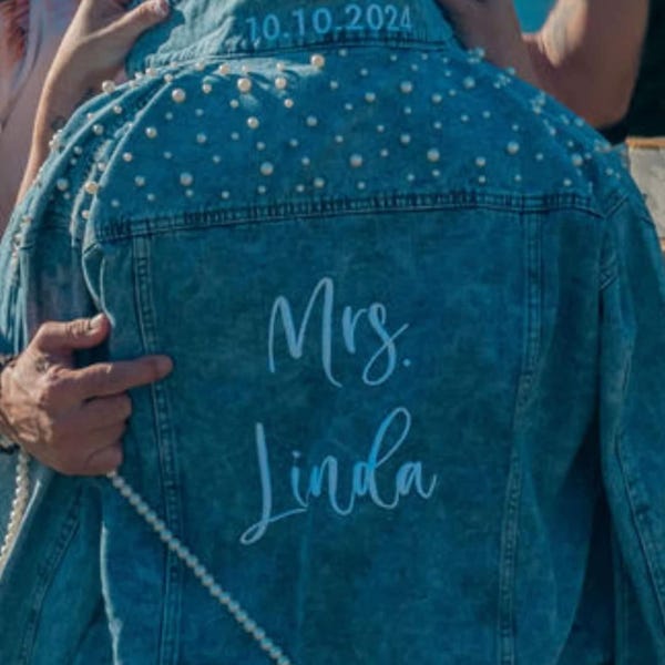 Embroidered Bride Denim Jacket, Bride Jean Jacket, Future Mrs Jacket ...