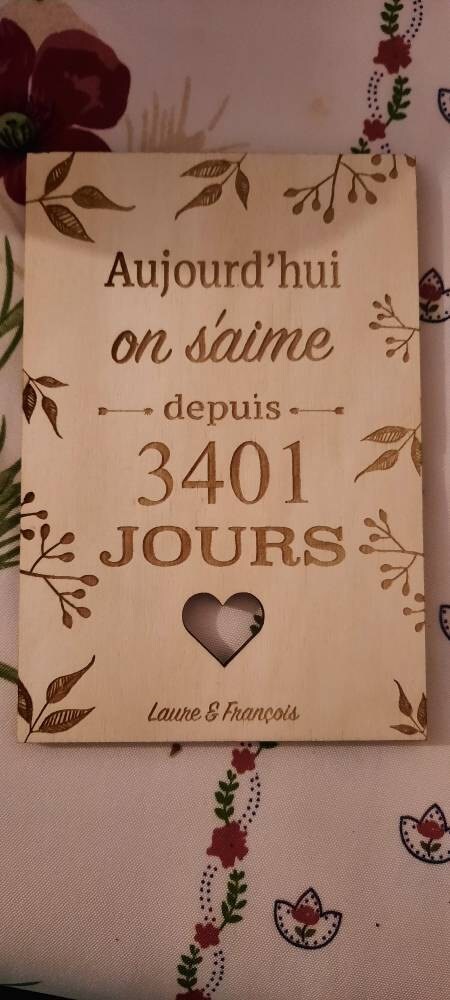 &quot;Today I love you for... days/years&quot; card, personalized Christmas gift for couples, Valentine&#39;s Day gift, dating gift, wedding anniversary
