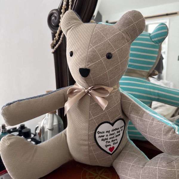 Memory Necktie Bear - Etsy