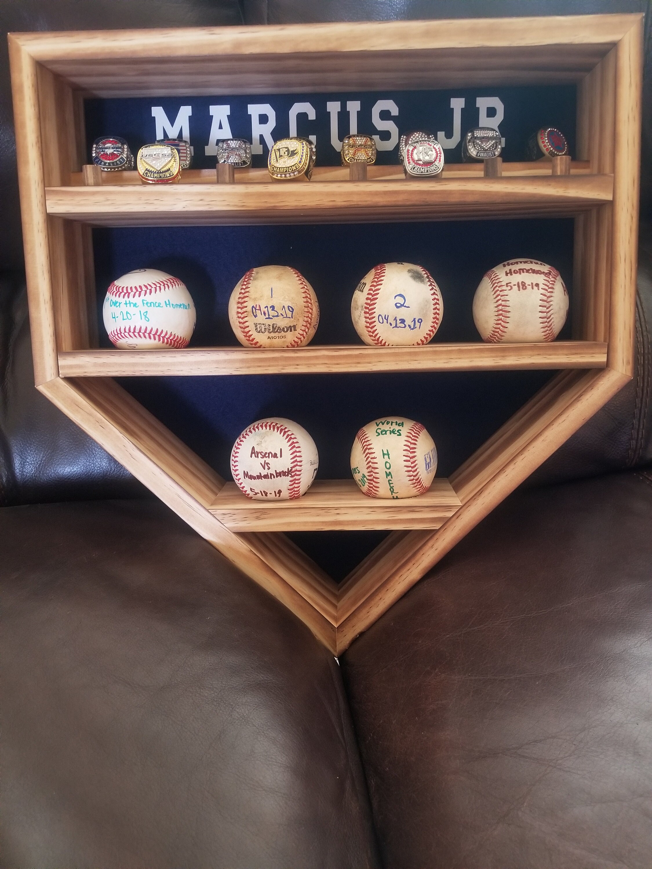 Tournament Ring and Baseball display