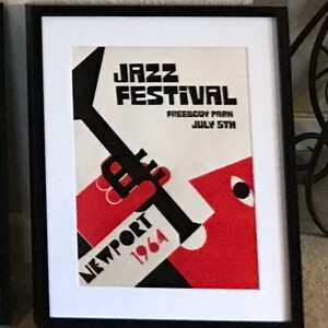Newport Jazz Festival in 斑尾　チラシ Newport 64 - Minimal Design Jazz Festival Poster - Etsy