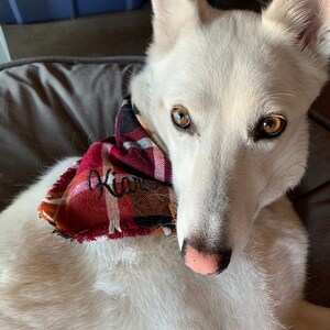 Dog Scarf Plaid Dog Scarf Fall Plaid Scarf Fall Bandana Dog | Etsy