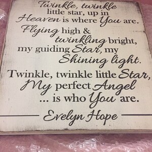 Personalized Carved Wooden Sign twinkle Twinkle Little Star, up in ...