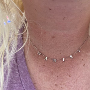 Personalized Name Necklace - Initial Necklace - Letter Necklace - Custom Necklace - Wife Gifts - Gifts For Mom - Moms Gift - Birthday Gift photo
