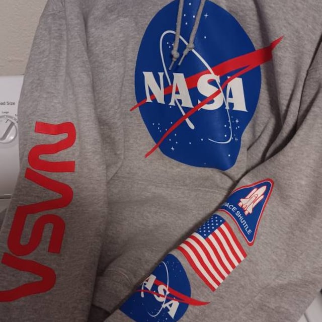 NASA Hoodie With Sleeve Prints XS-4X - Etsy | Sweatshirts