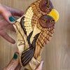 Owl Handmade Wooden Fridge Magnet Christmas Ornament Wooden Owl