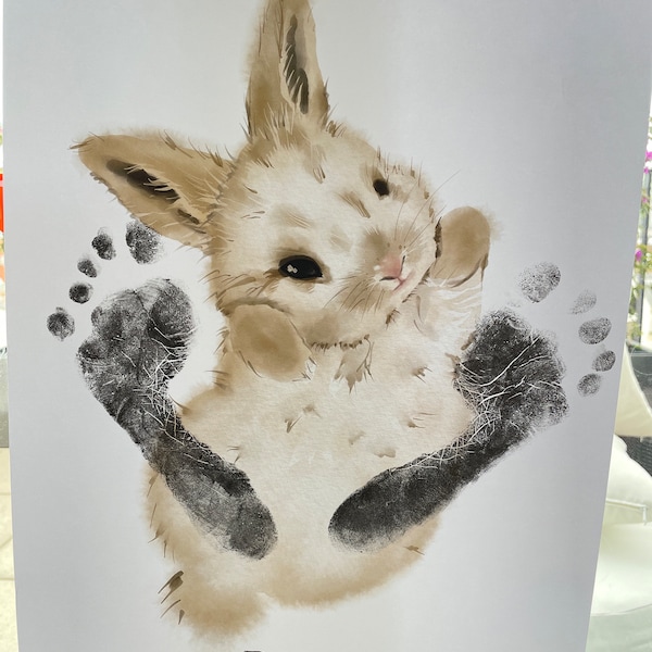 Persönlicher Kunstdruck Mit Baby-Fußabdruck - Perfekt Als Taufgeschenk Fürs Kinderzimmer