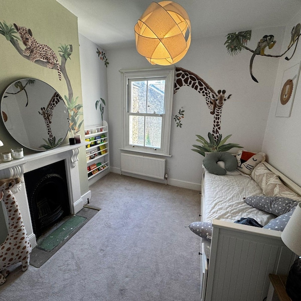 Safari Animals Fabric Wall Stickers: Life-size Jungle Nursery Decals - Etsy
