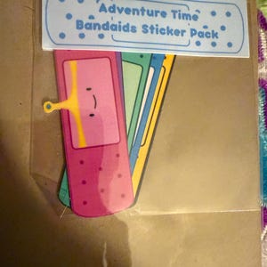 Adventure Time Inspired BandAid Stickers 5 Pack