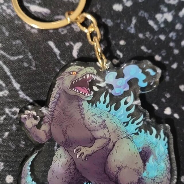 ゴジラキーホルダー // クリアアクリルキーホルダー - Etsy 日本