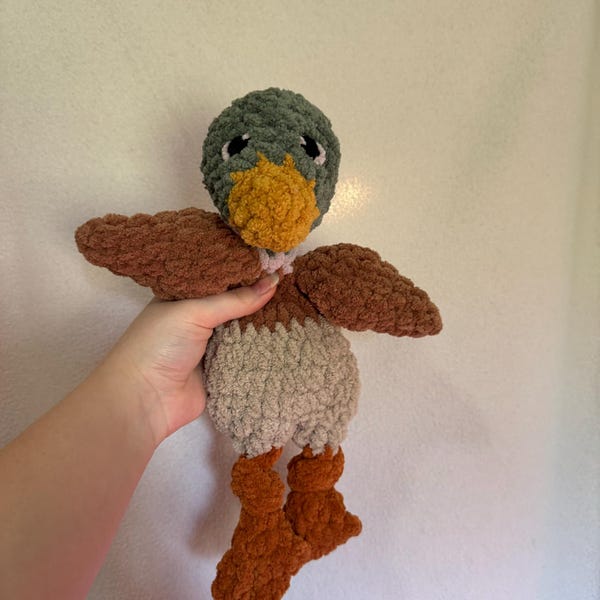 MINI Duke Duck Knotted Lovey — Crochet Duck PATTERN - Etsy