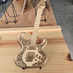 Electric Guitar 3D Illusion Laser Engraving Design - Music