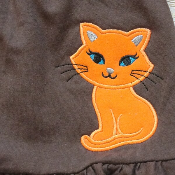 Instant Download Cute Cat Applique Machine Embroidery Design NO:2181 - Etsy