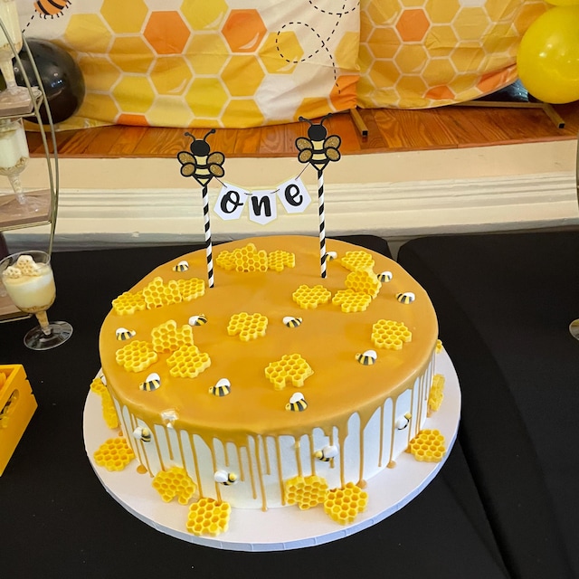 Topper Per Torta In Barattolo Di Miele Decorazioni Per Torta A Nido D'ape Toppers Per Torta Bumble Bee Per Baby Shower A Tema Ape Di Compleanno  15