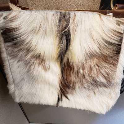 Hair-On-Hide w/ Turquoise Brown Floral Handbag
