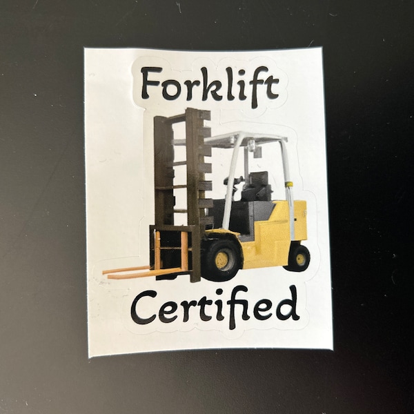 Forklift Certified Sticker Decal | Water-bottle Sticker | Laptop ...