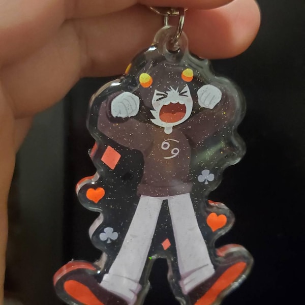 Homestuck Beta Troll Glitter Keychains - Etsy