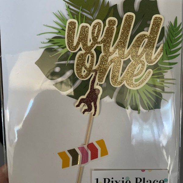 Wild One Cake Topper – Jungle Safari 1st Birthday - Etsy