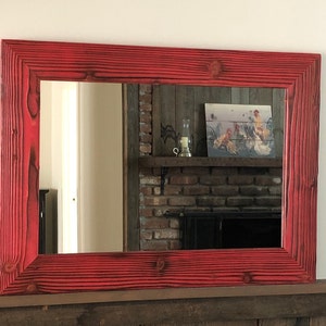 RUSTIC DISTRESSED Farmhouse Mirror, Wall Mirror, Vintage Mirror, Rustic ...