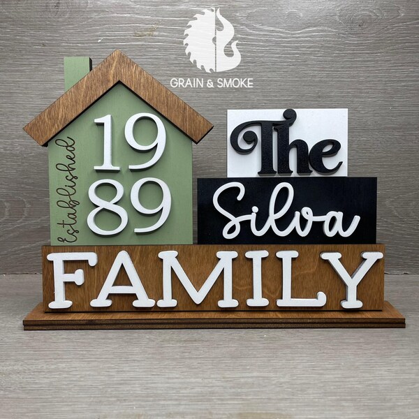 Blockhouse Svg Family House Standing Block SVG File | Laser Cut File | Home Svg ...