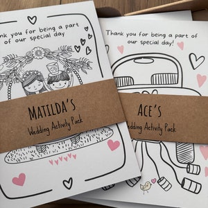 Wedding Activity Pack With Personalised Sleeve, Wedding Gift for Kids ...