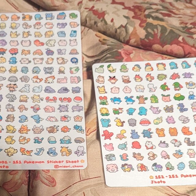 ポケモン第2世代 152-251 ビニールステッカーシート | ミニステッカー