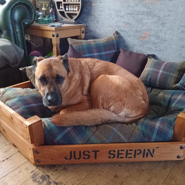Madera Reciclada Caja De Madera Para Cama De Perro Cama Rustica