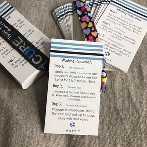 PRINTED in Stock Monat Washing Instruction Cards - Etsy