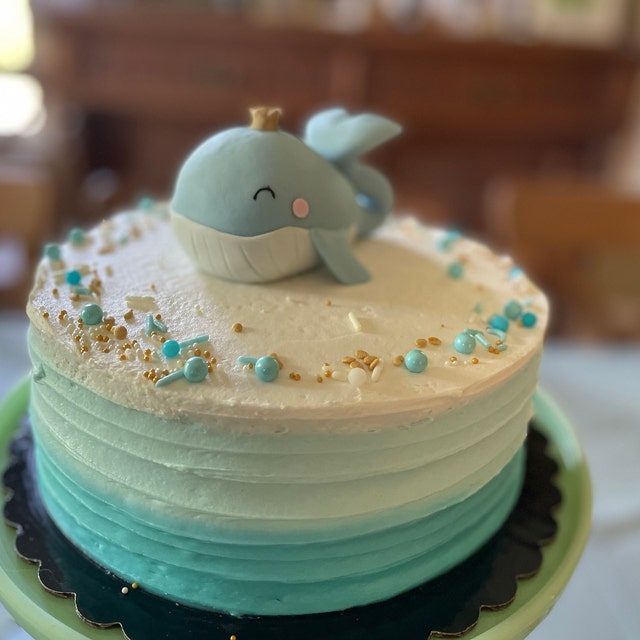Fondant Whale Cake Topper, Whale Birthday Party Decorations, Whale Baby  Shower Decor, Nautical Baby Shower, Nautical Birthday Party Ideas 
